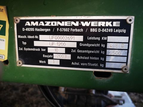 Amazone UF 1200 Feldspritze
