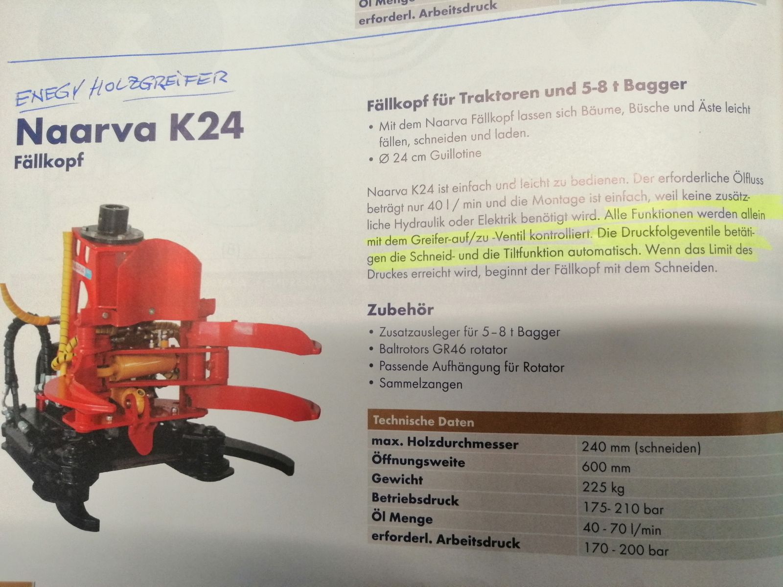 Naarva K24 Fällgreifer/ Fällkopf  2