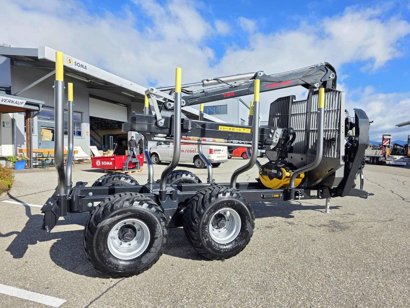 Palms Forstanhänger H12D mit Forstkran K7.94 1