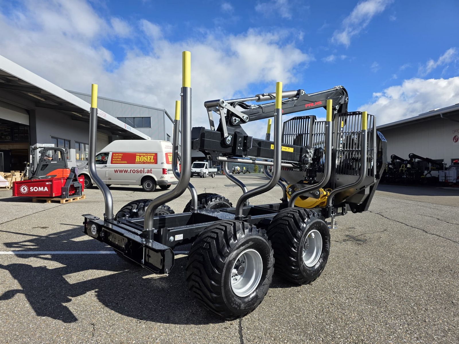 Palms Forstanhänger H12D mit Forstkran K7.94 3