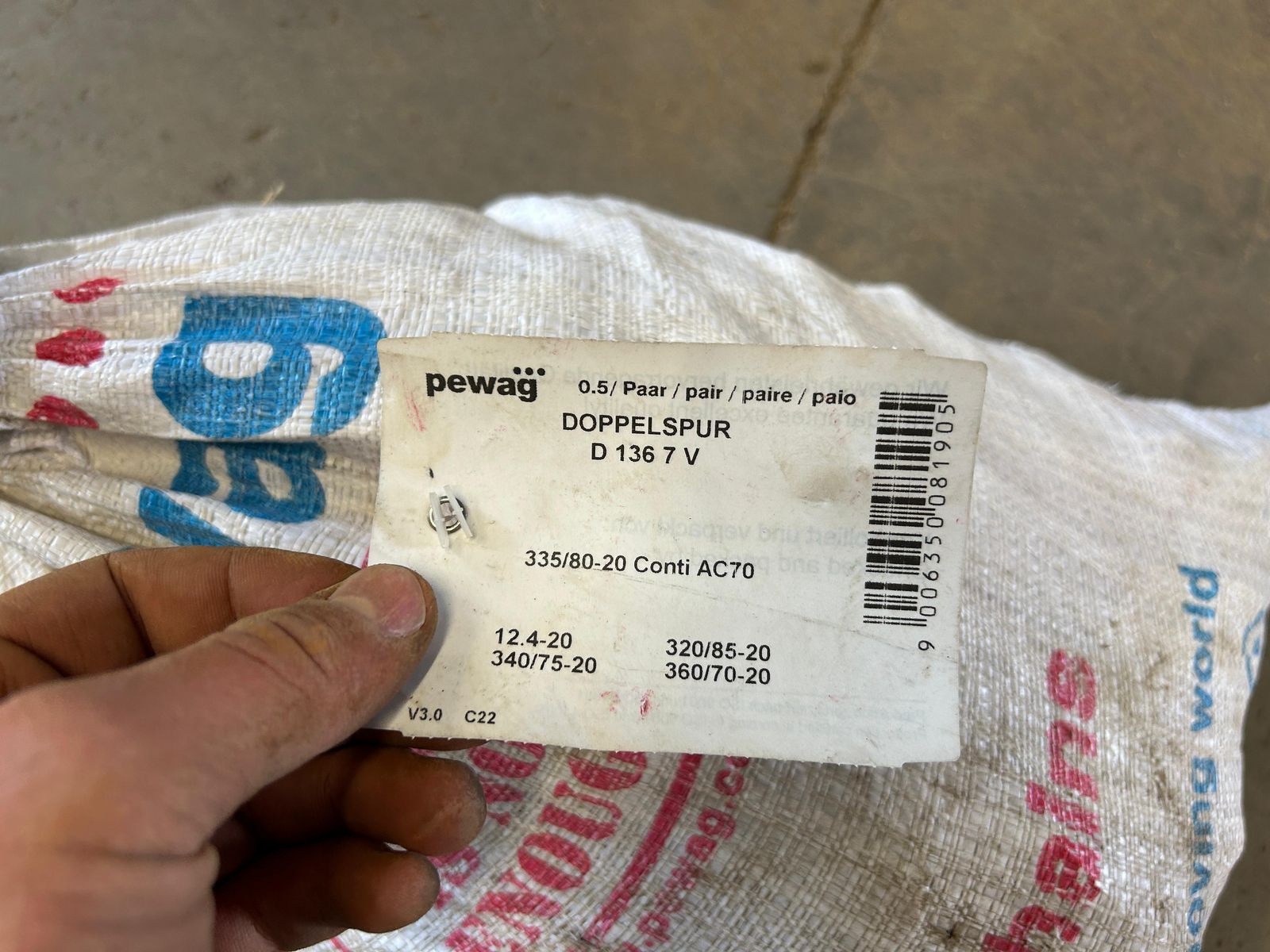 320/85-20 Pewag DS & 380/70-20 Netz 2