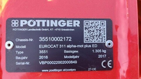 Pöttinger Alpha Motion Eurocat 311Plus E 2