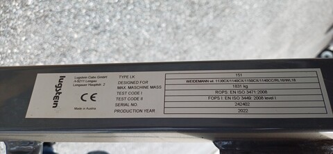 Weidemann Fahrerschutzdach zu 1140 light (24237)