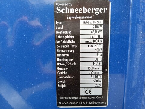 Schneeberger Schneeberger Zapfwellengenerator NSGL 63U-540L (