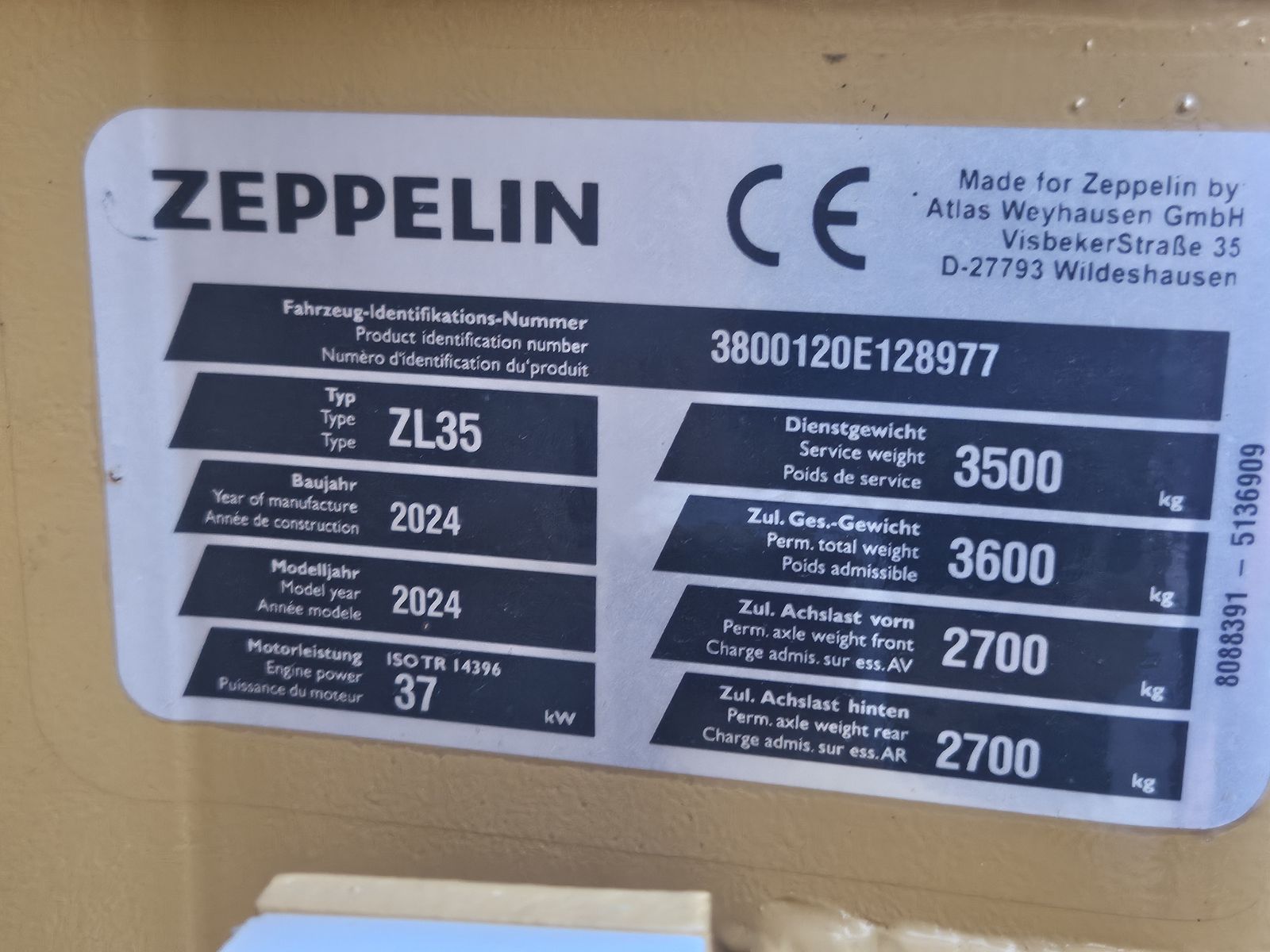 CAT Zeppelin ZL 35 3