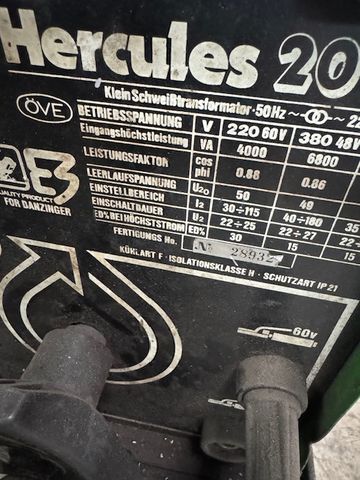 Hercules 200-2 Elektroden Schweißgerät 3