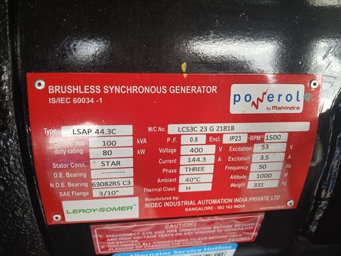 Sonstige Mahindra 100kVA