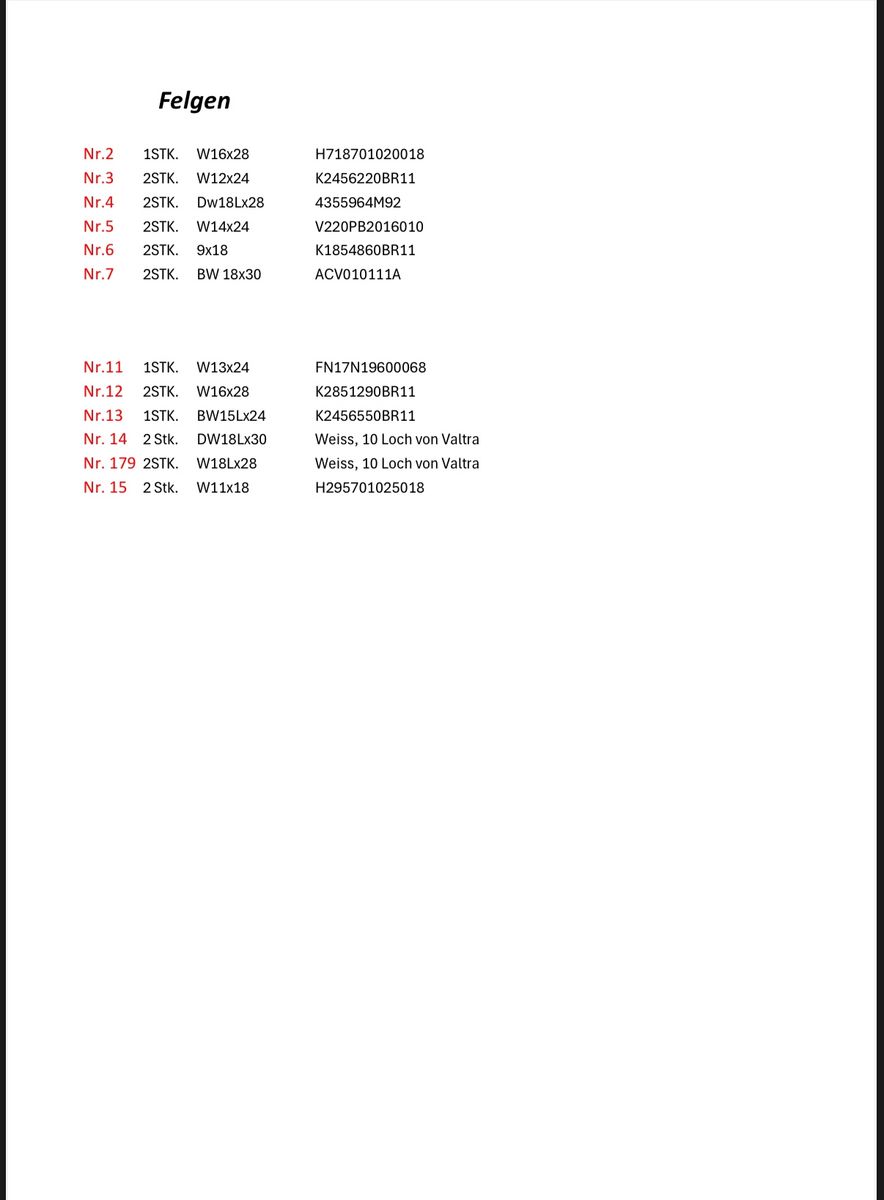 Verschieden Reifen von Trelleborg BKT Michelin  3