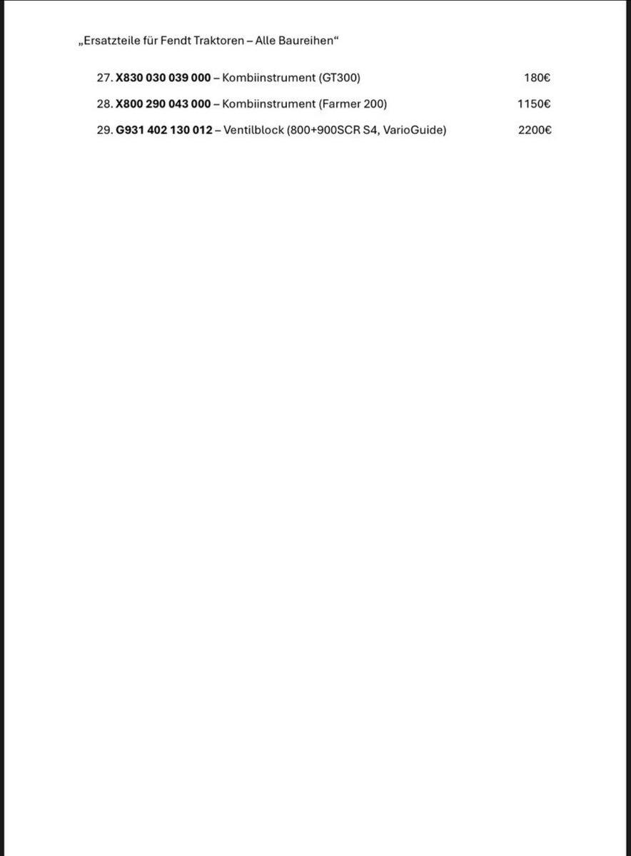 Fendt Fendt  Ersatzeile 400-900 SCR,S4,Com3 Xylon,GT F 2