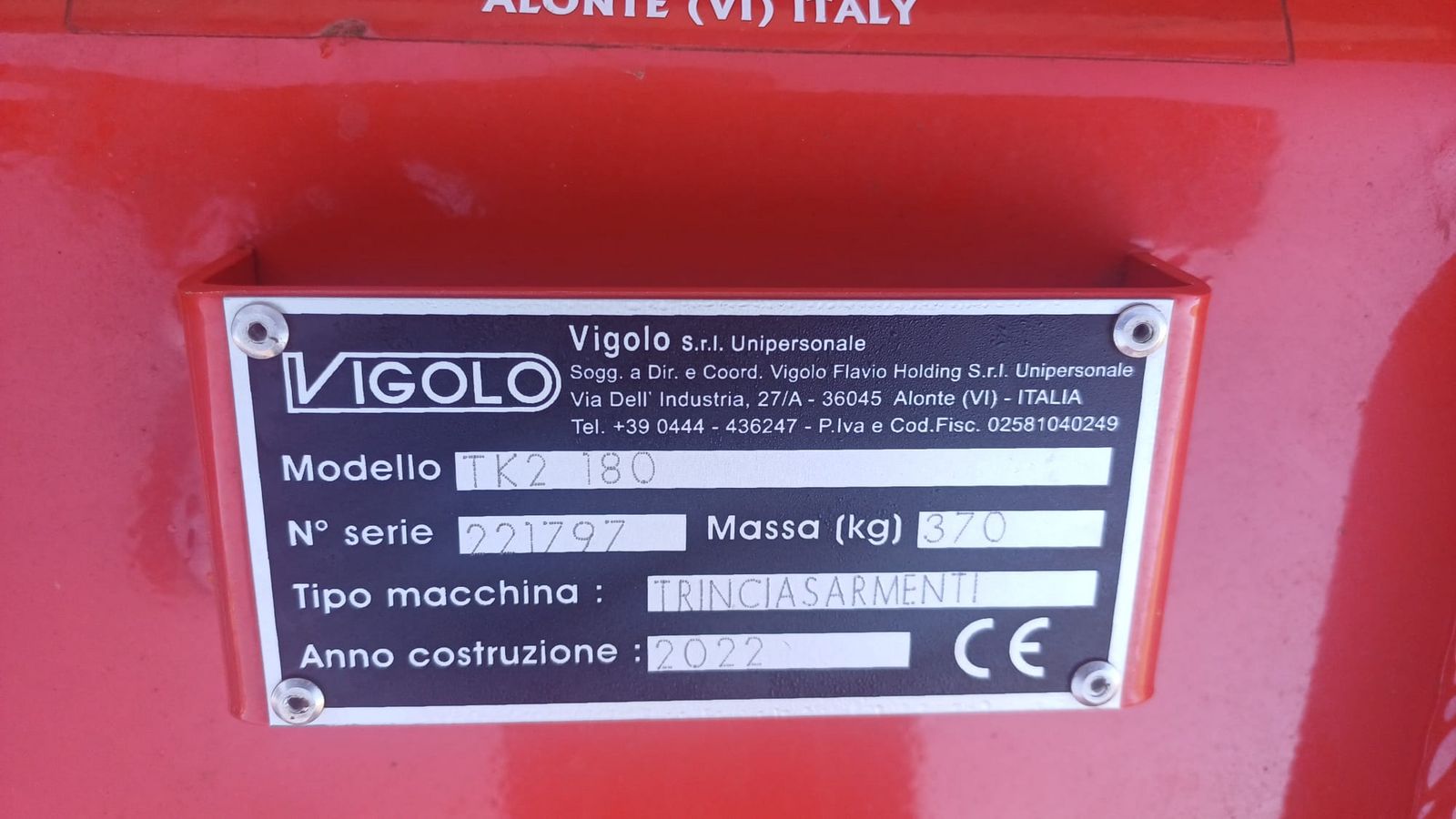 Vigolo Hächsler TK2 180 Heck mit Hydr.Verschiebung 3