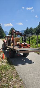 Sonstige Hiab Kran mit Eigenbau Anhänger