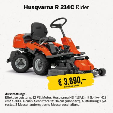 Husqvarna Rider 214C ab 109,99€ im Monat