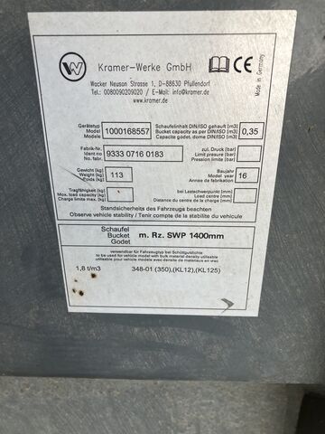 Sonstige Erdschaufel 1400mm Kramer 