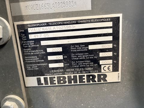 Liebherr T41-7S 30km/h, Typisierung inkl. Schaufel & PG