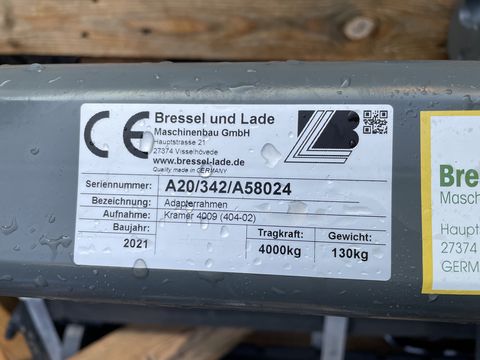 Bressel & Lade Adapter von Kramer auf Dreipunkt verstellbar