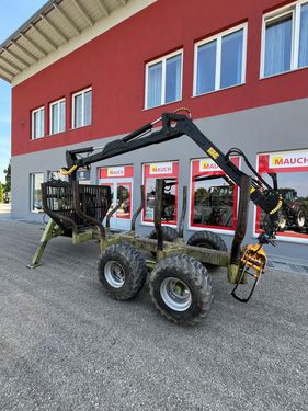 Holzknecht Forstanhänger 9to mit Kran Premaq P63 