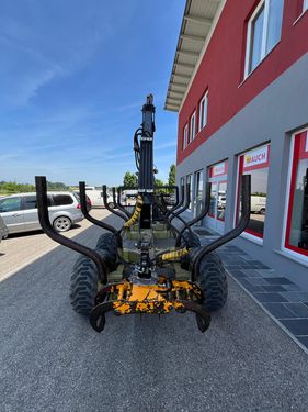 Holzknecht Forstanhänger 9to mit Kran Premaq P63 