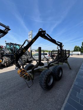 Holzknecht Forstanhänger 9to mit Kran Premaq P63 