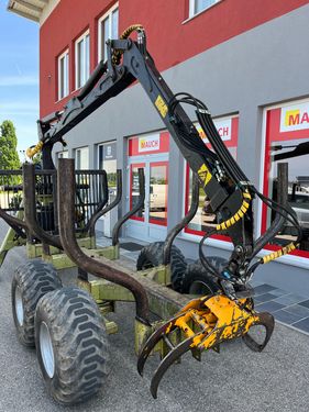 Holzknecht Forstanhänger 9to mit Kran Premaq P63 
