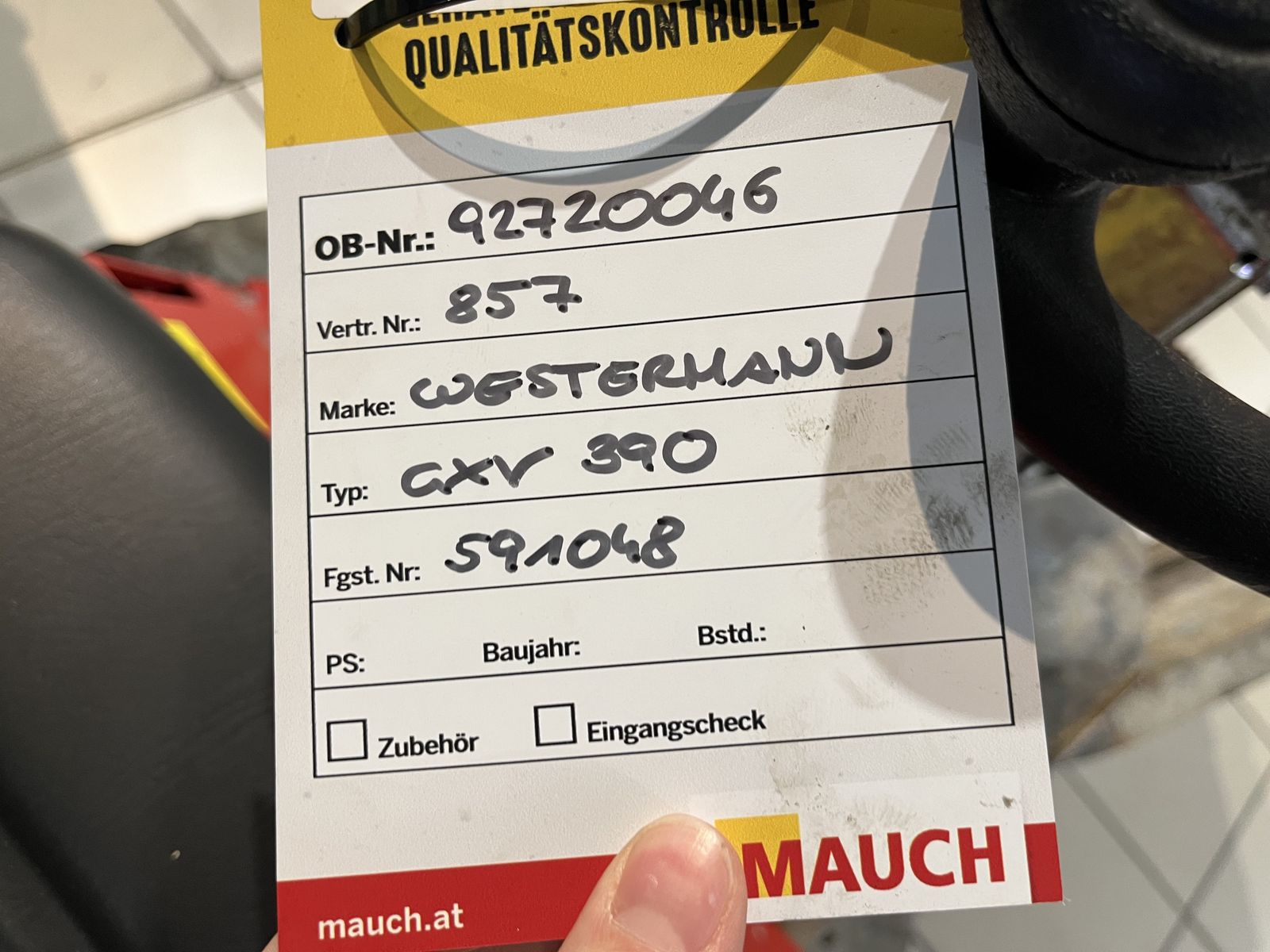 Westermann CM2 GXV 390 Honda E-Start mit Schiebeschild 2