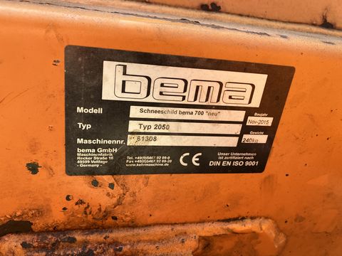Bema 700 Schneeschild 2050mm