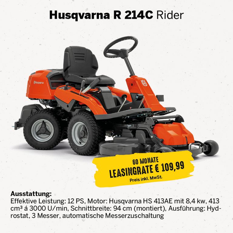 Husqvarna Rider 214C od 109,99 € na mesec