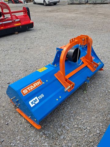 STARK KM 155, blau, Heckmulcher, Starrer Anbaubo