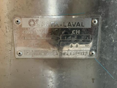 Alfa Laval Kühltank CH1100 m. Reinigung WTS u. Aggregat