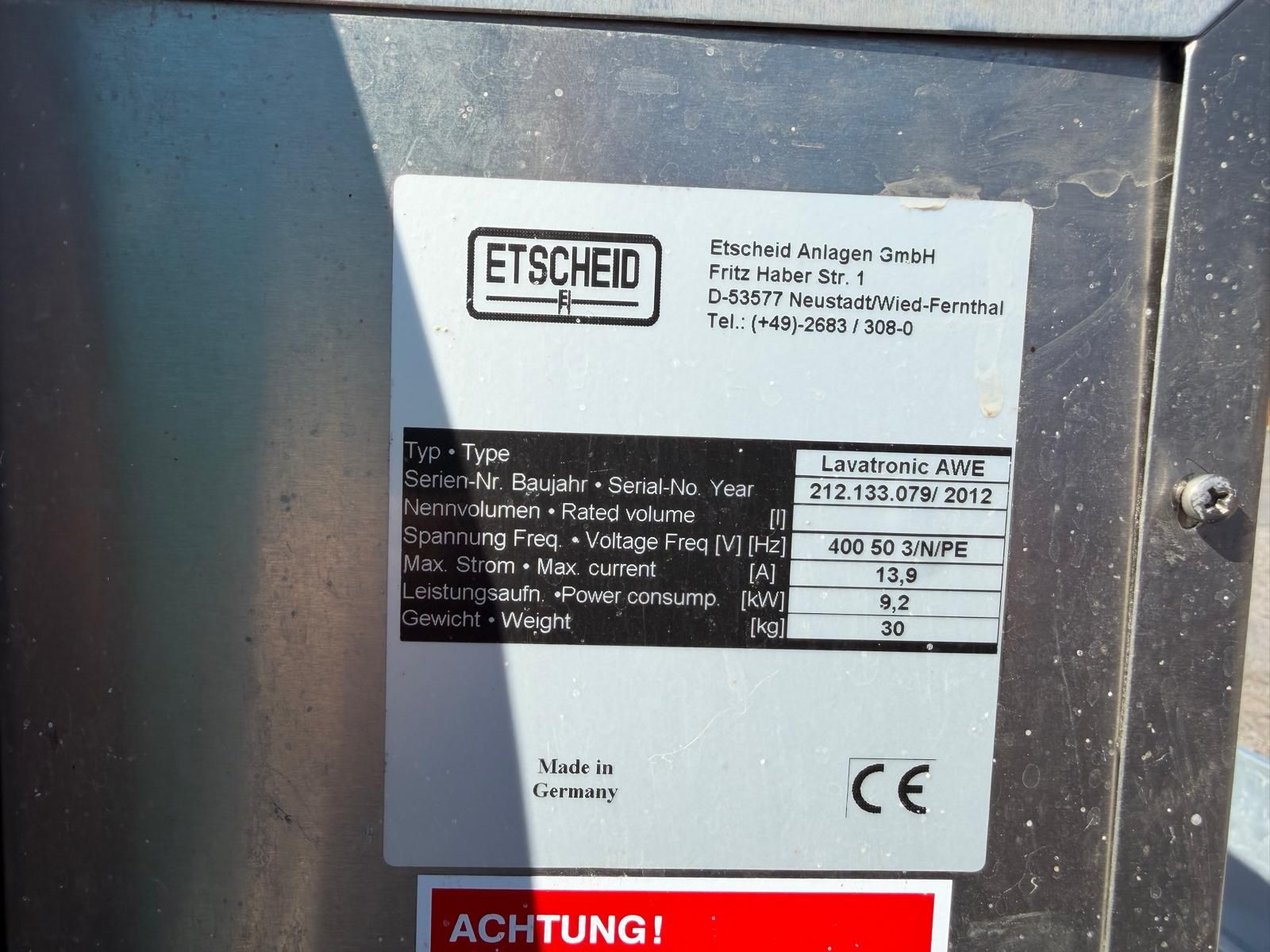 Etscheid Kühltank KT3100 m. AWE 3