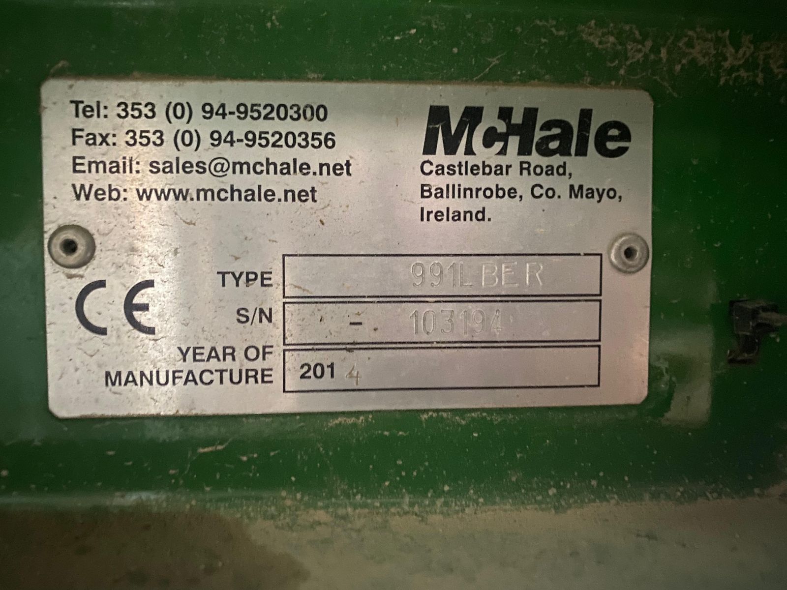 McHale 991 LBER 2