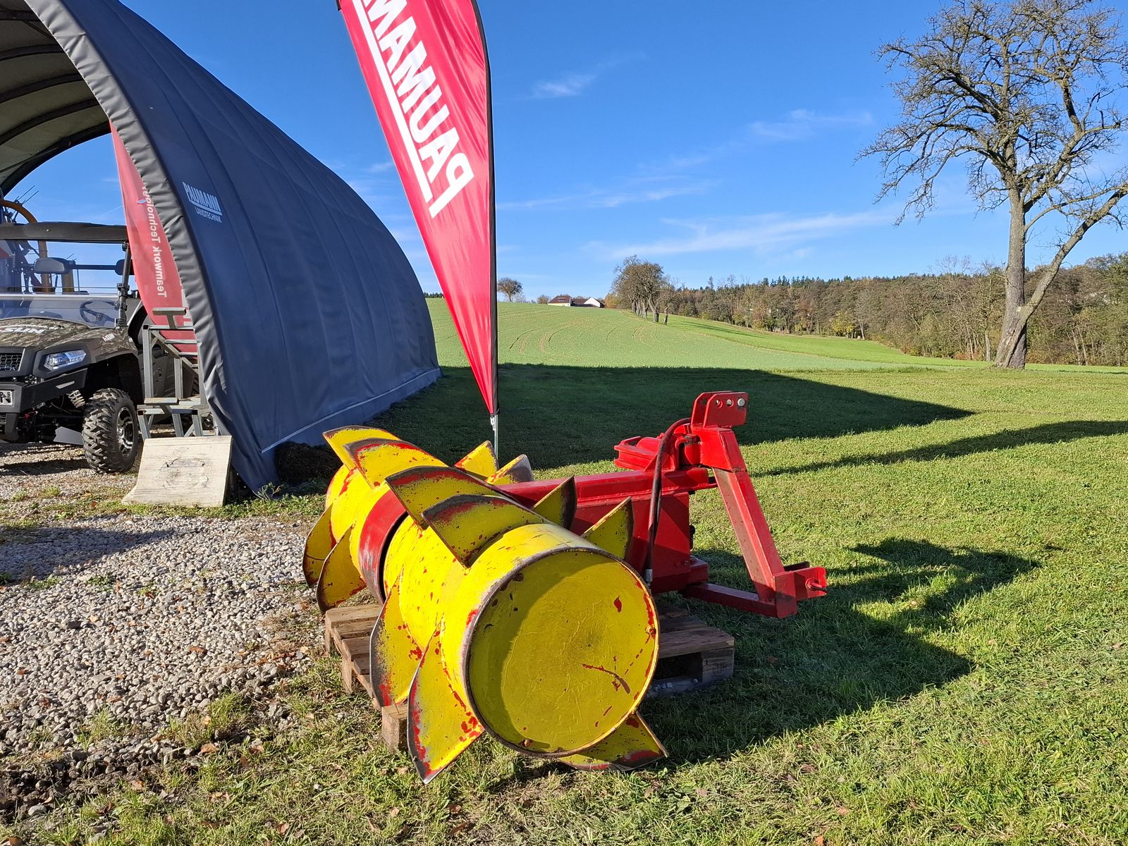 Massive Siloverteilerwalze - Schwenkbar -Heckanb 2