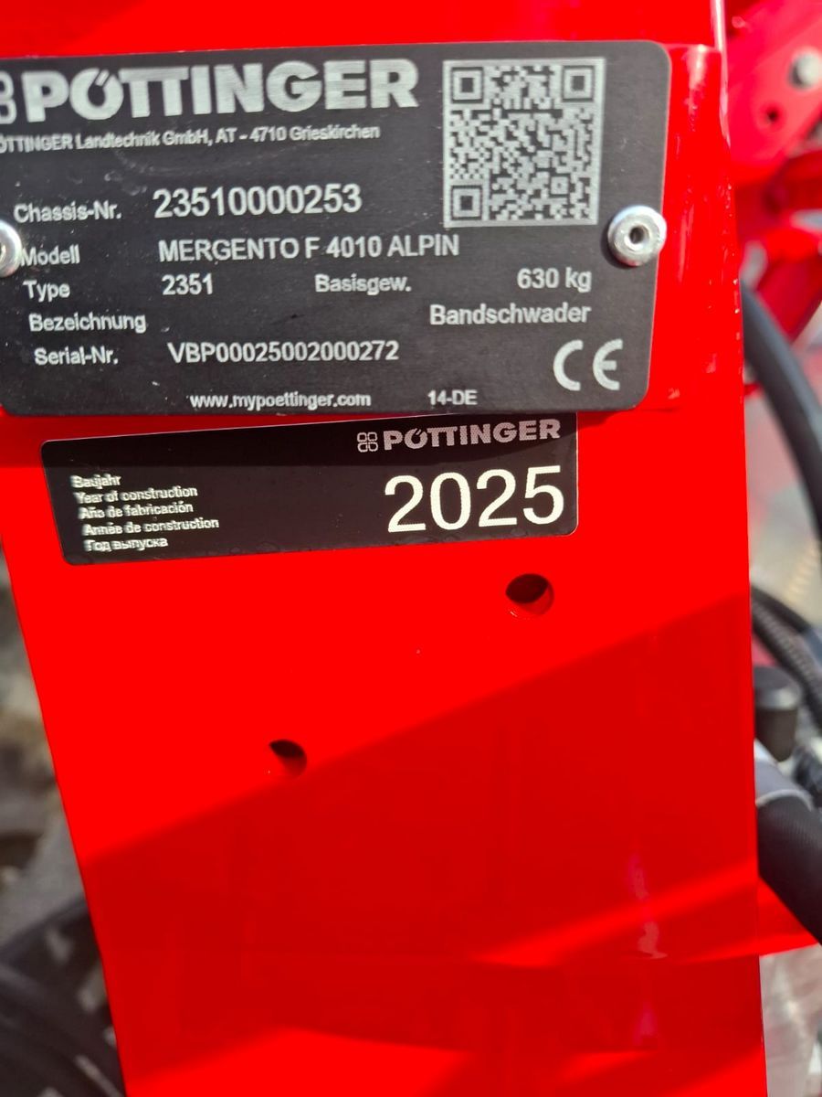 Pöttinger Frontbandschwader Mergento F 4010 Alpin 3