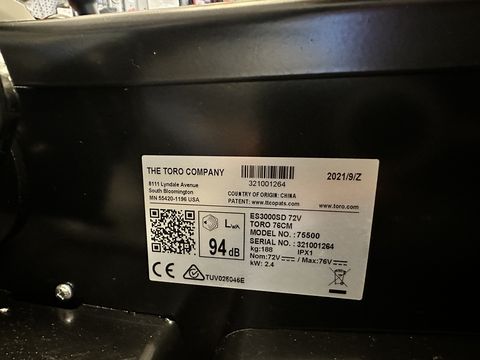 Toro ES 3000SD 72V