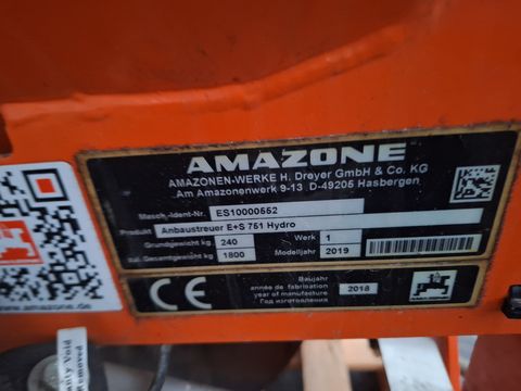 Amazone Amazone E+S 751