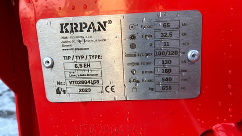 Krpan 6,5 EH mit Kunststoffseil