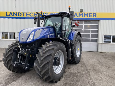 New Holland T7 315 HD Traktor mit Schneeschieber Landwirtschaft 1/32  Bburago Modell Auto mit individiuellem Wunschkennzeichen