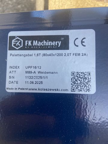 Sonstige FKM Palettengabel Weidmann Aufnahme