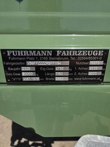 Fuhrmann Tandem - 3Seiten-Kipper 20 To