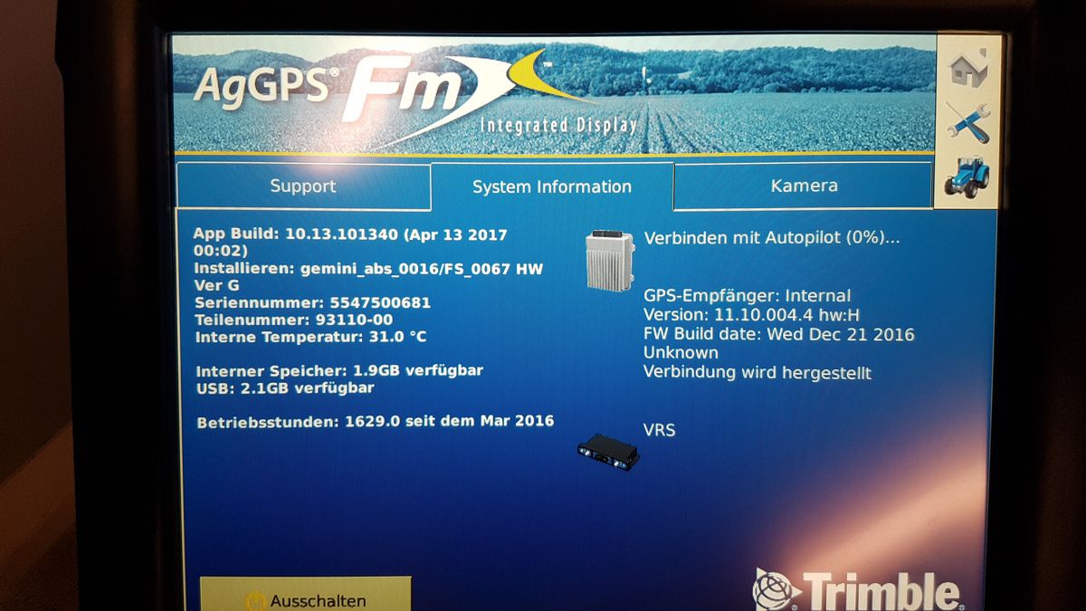 Trimble Trimble FMX/FM1000-RTK+Glonass-Autopilot - Pamberger