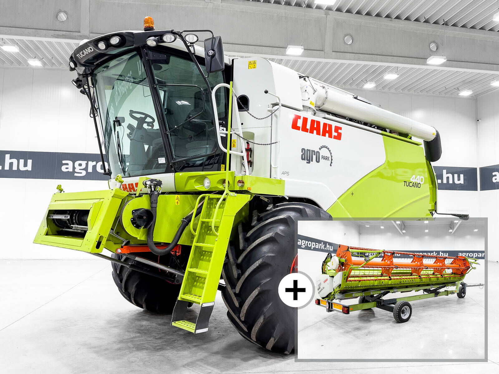 Claas Tucano 440 APS combine, with V680 6,8m header, d 1