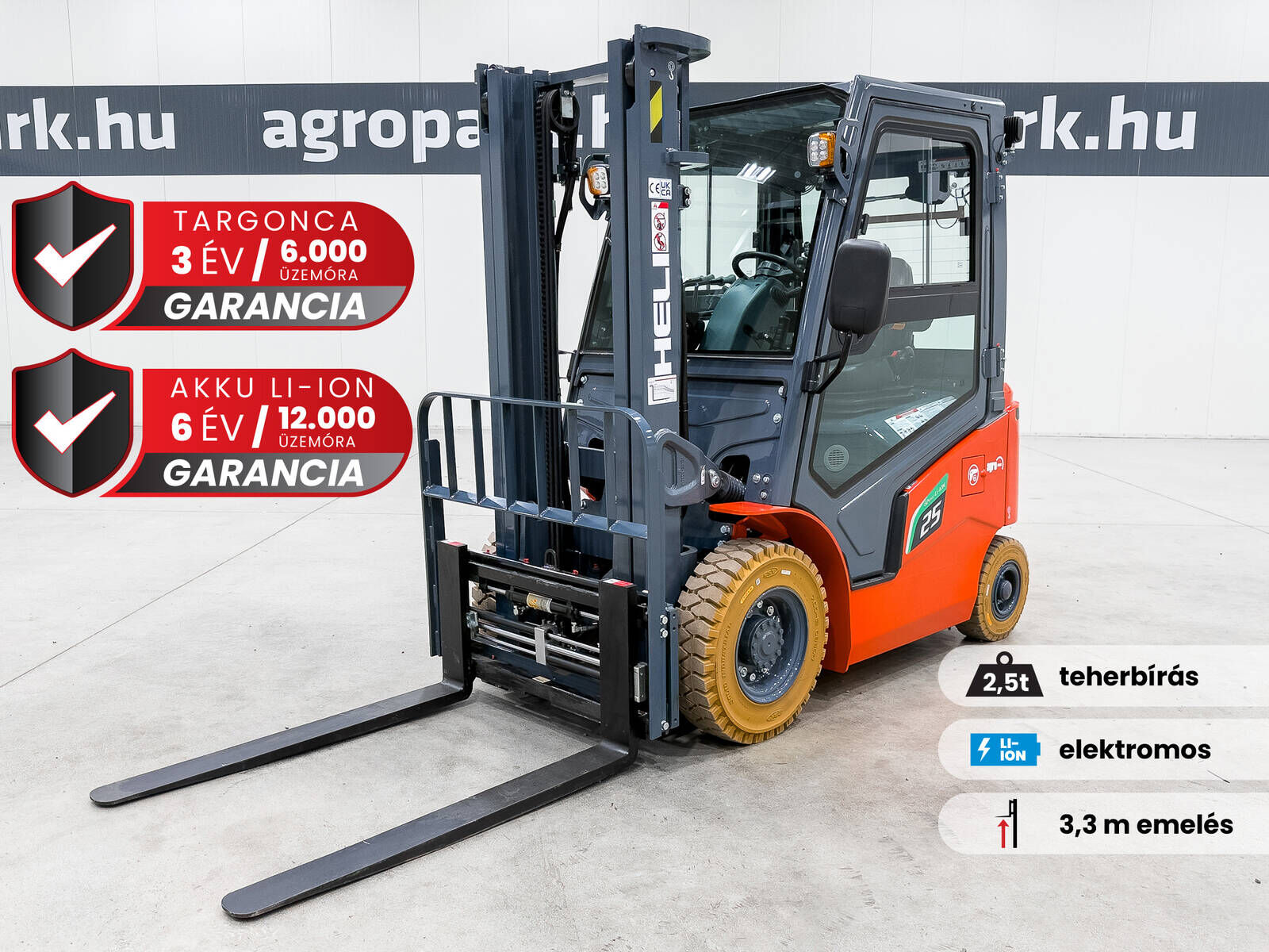 Heli CPD25-GC6LI-S G2-S, 2,5 Tonnen Li-Ionen-Elektros 1