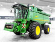 John Deere S690 4WD rotor, 800/70R38, yield and moisture me