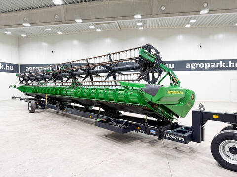 John Deere 640X 12,2 m VARIO header, rape side knives, 2-ax