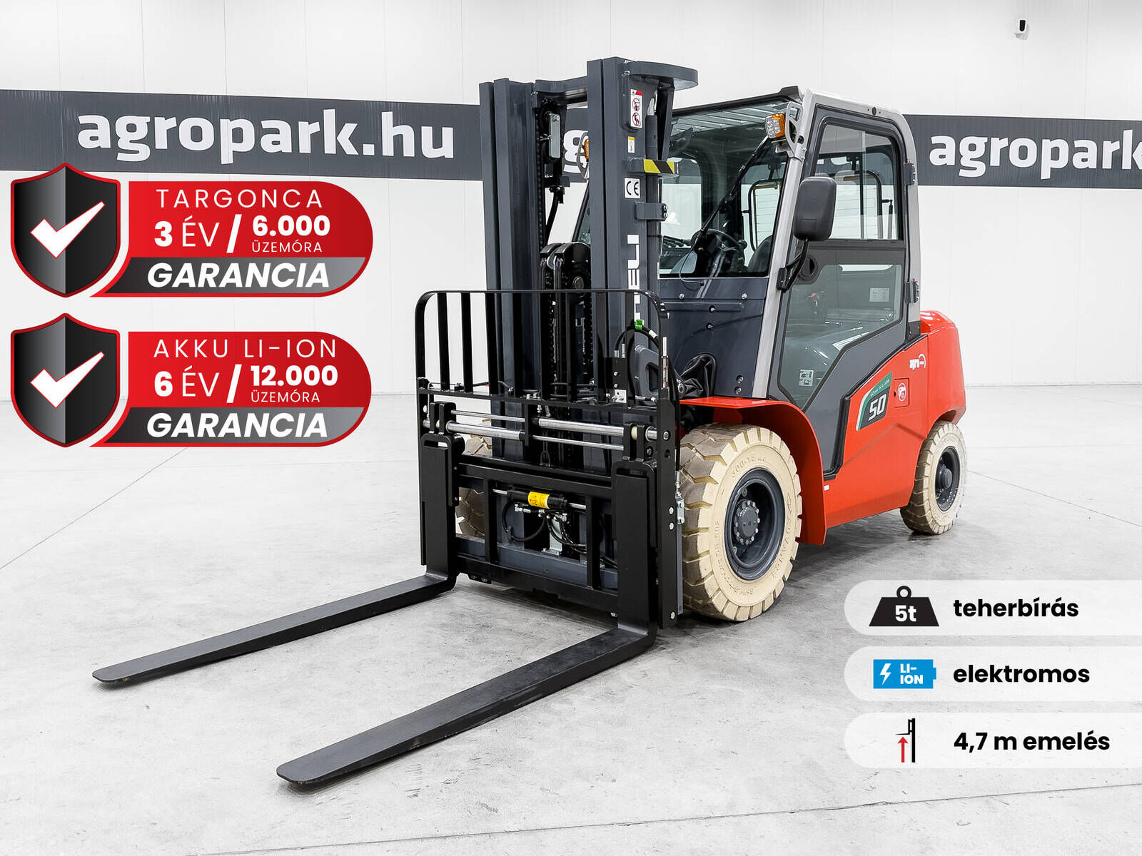 Heli CPD50-G2A11LI G2, 5 Tonnen Li-Ionen-Elektrostapl 1