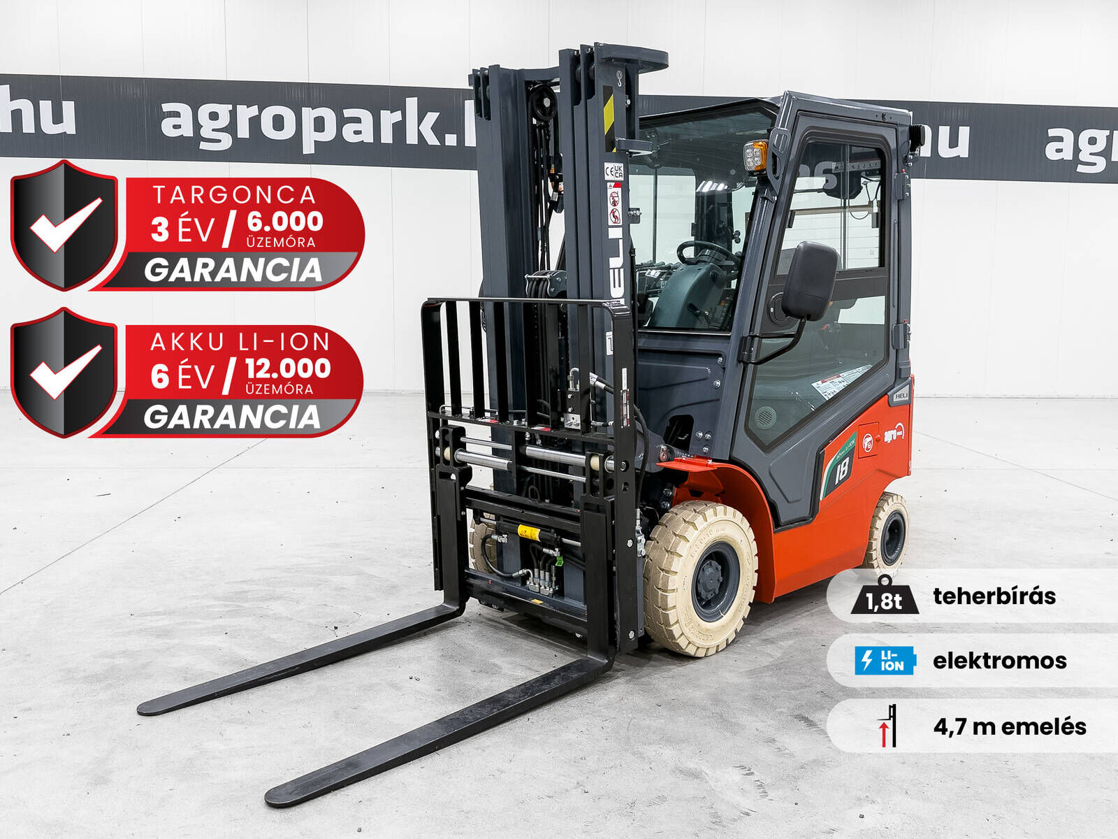 Heli CPD18-GC6LI-S G2-S 1,8-Tonnen Li-Ionen-Elektrost 1