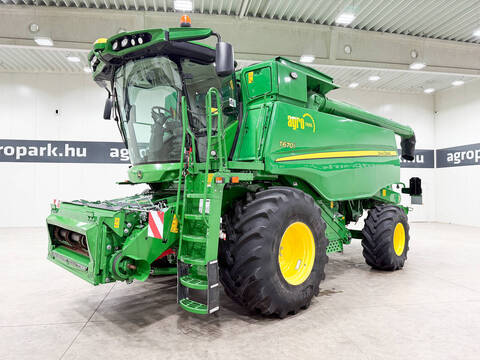 John Deere T670i 6 walkers, 9.15m 630X Vario header, traile