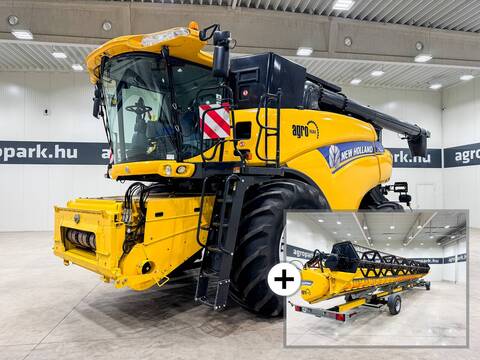 New Holland CR9090 4WD rotor, 10,7 m Varifeed header, transp