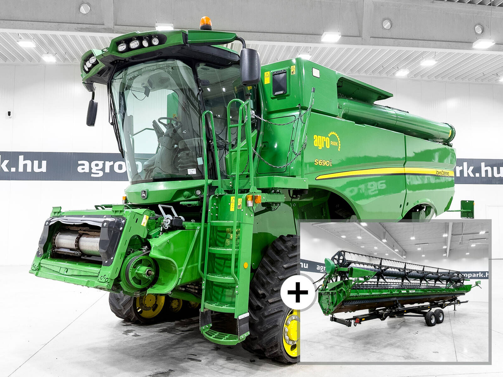 John Deere S690i combine, with tracks, AT ready, Harvest Mo 1