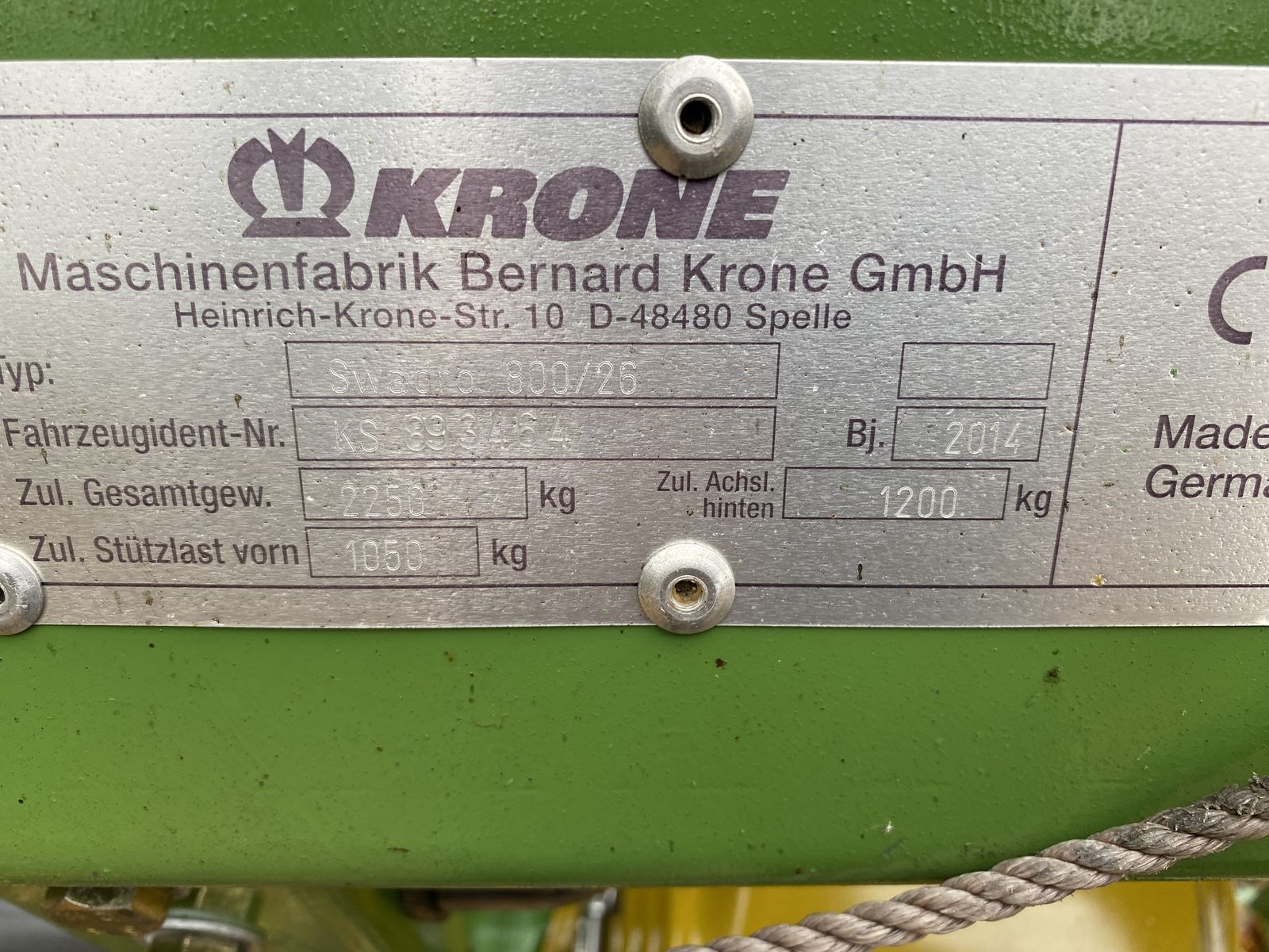 Krone Mittelschwader 800/26 3