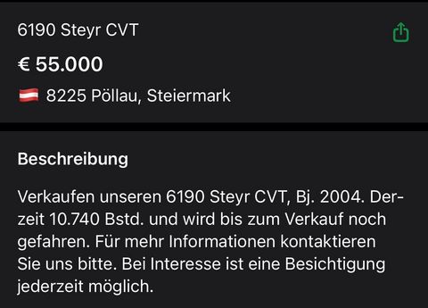 Steyr 6190 CVT Profimodell